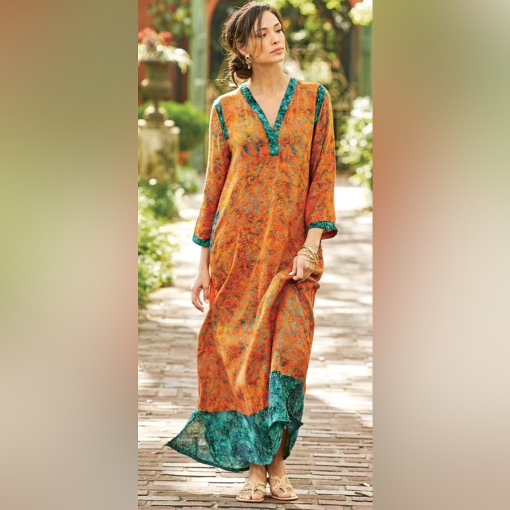 Soft Surroundings Satri Batik Caftan